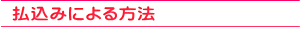 払込みによる方法